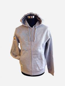 felpa-junior-centenario-grigia-con-zip-e-cappuccio felpa-junior-centenario-grigia-con-zip-e-cappuccio